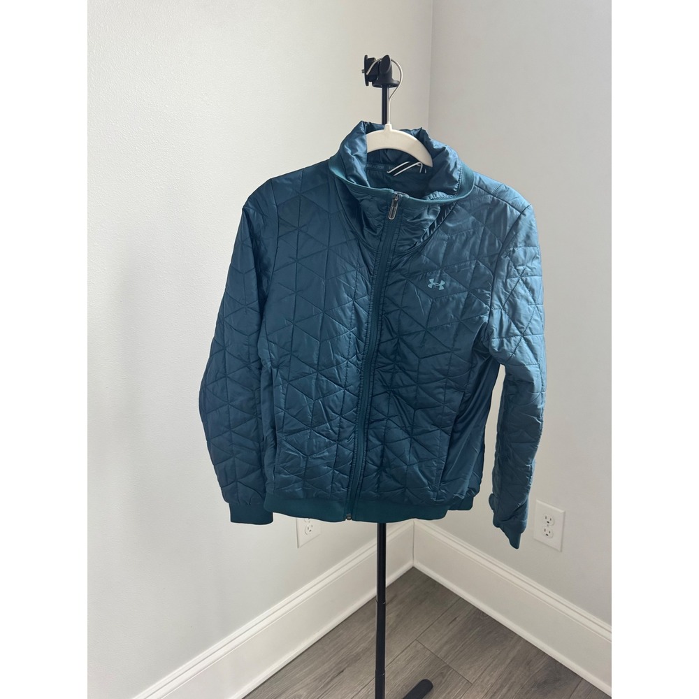 Under Armour ColdGear Reactor Performance Jacket Teal Quilted Puffer Size S